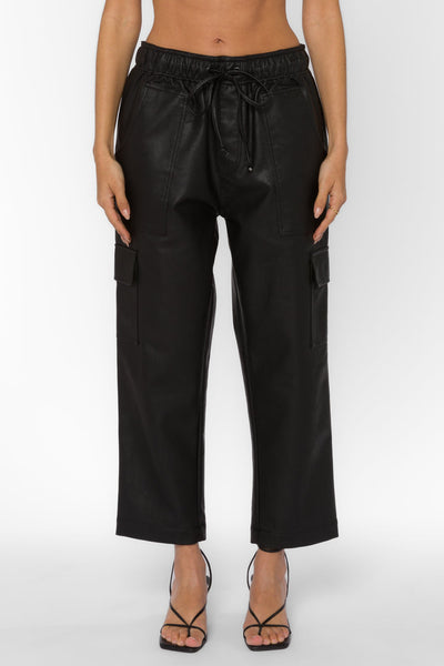 Vegan Leather Cargo Pant