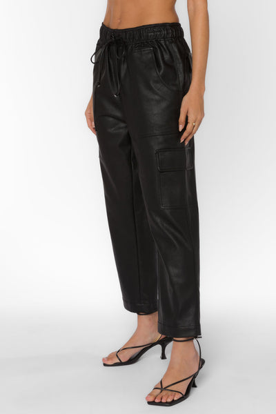 Vegan Leather Cargo Pant