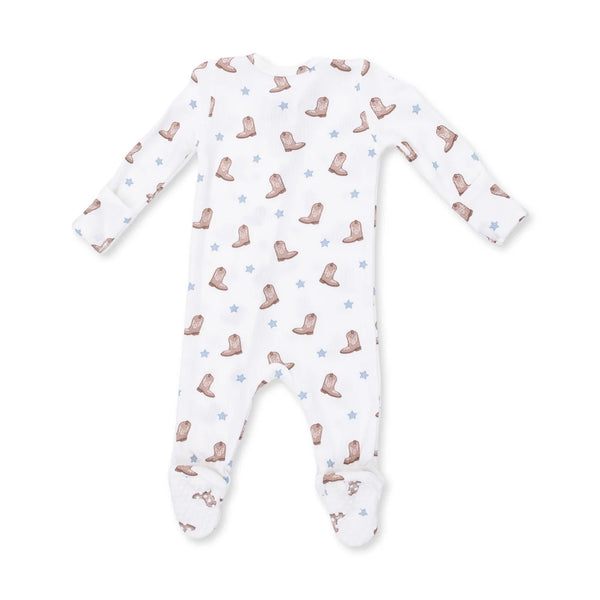 Mini Cowboy Boots  2 Way Zipper Footie
