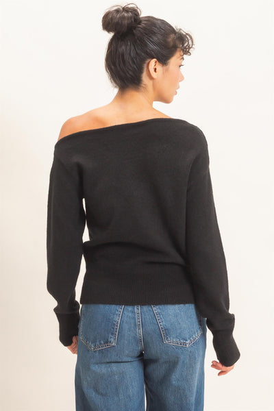 Off The Shoulder Sweater Top