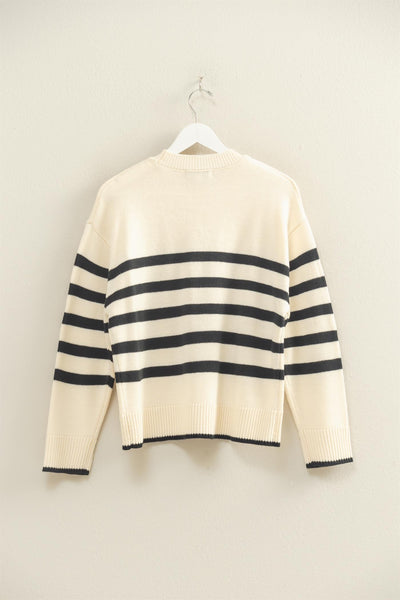 Striped Casual Crew Neck Soft Sweater