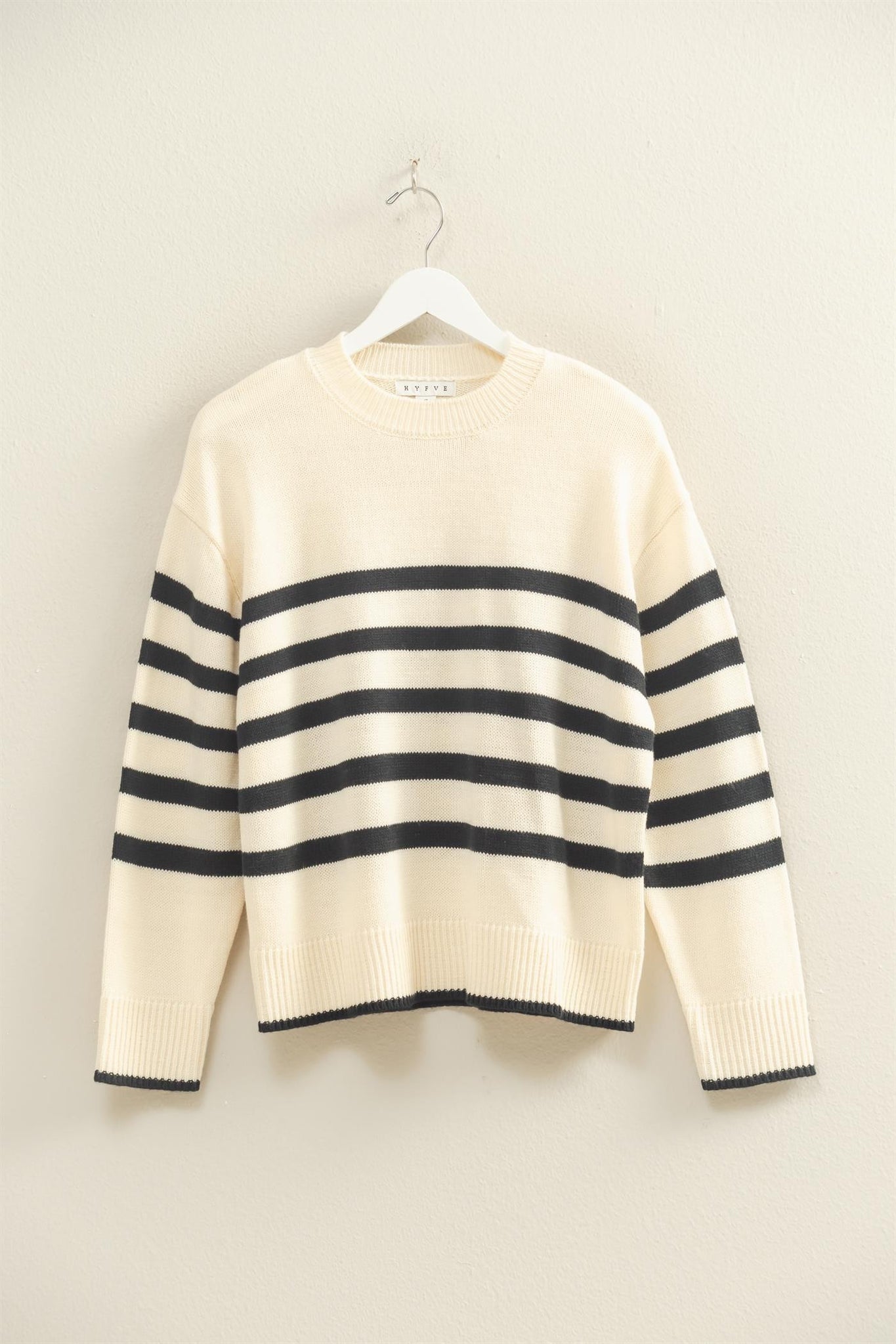 Striped Casual Crew Neck Soft Sweater