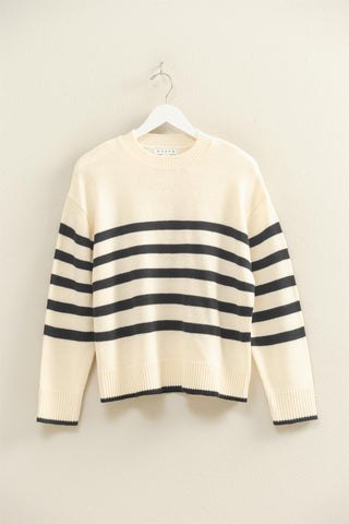 Striped Casual Crew Neck Soft Sweater