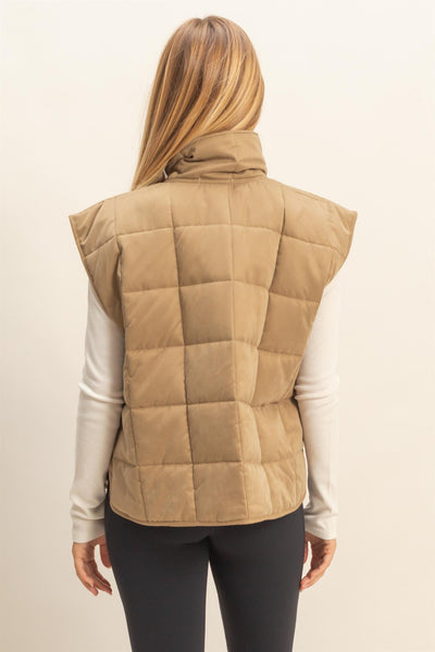 Quilted Zip-front Vest Jacket