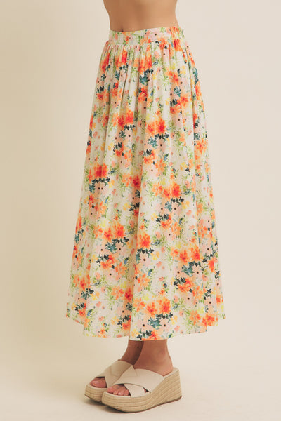 Floral Maxi Skirt - Lulu Bella Boutique