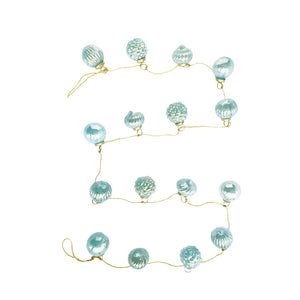 Embossed Recycled Glass Ornament Garland