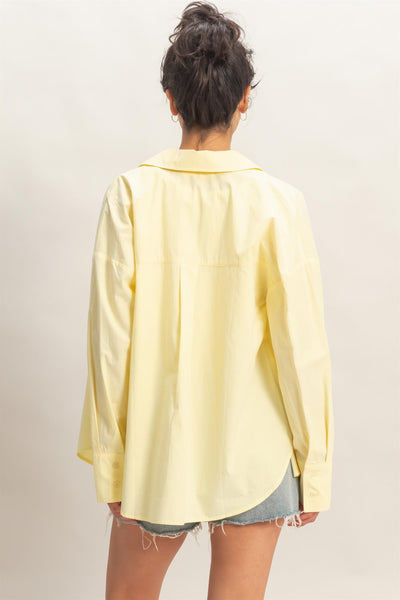 Button Down Poplin Shirt - Lulu Bella Boutique
