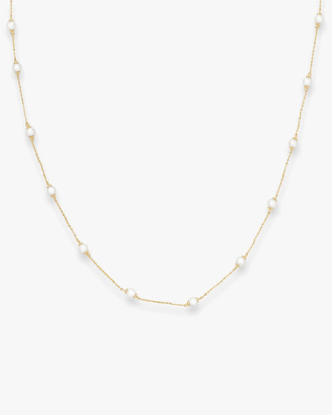 Perfect Pearl Infinity Necklace Gold