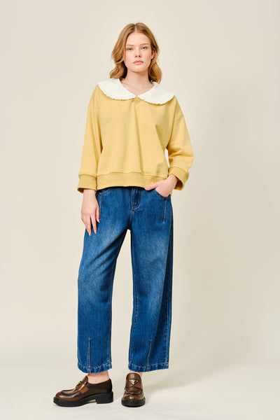 Removable Peter Pan Color Sweatshirt - Lulu Bella Boutique