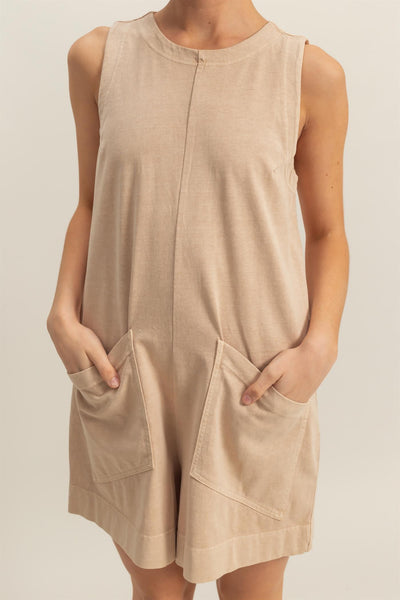 Pocket Detail Sleeveless Comfy Romper - Lulu Bella Boutique