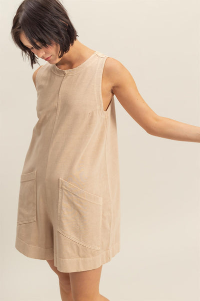 Pocket Detail Sleeveless Comfy Romper - Lulu Bella Boutique