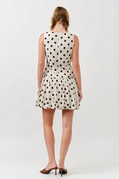 Polka Dot Sleeveless Bubble Dress - Lulu Bella Boutique