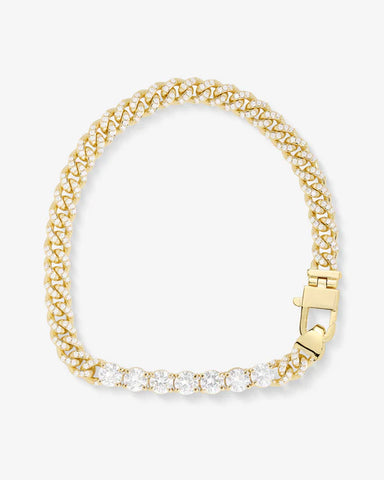 Pavé Julian Loves Diamonds Bracelet Gold|White Diamondettes