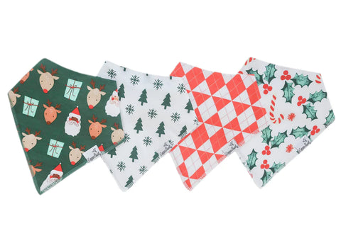 Baby Bandana Bib Set in Prancer