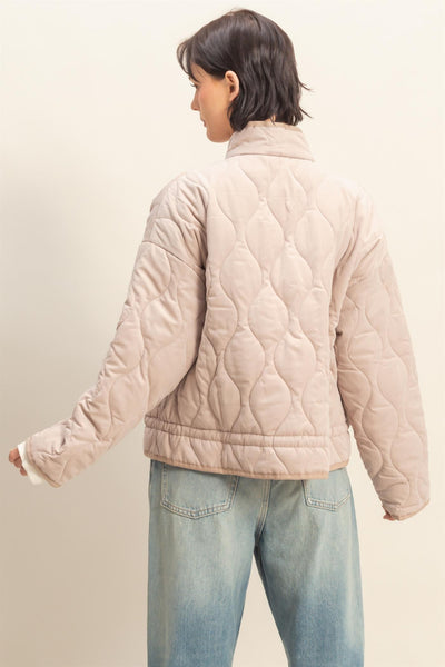 Quilted Jacket With Drawstring Hem