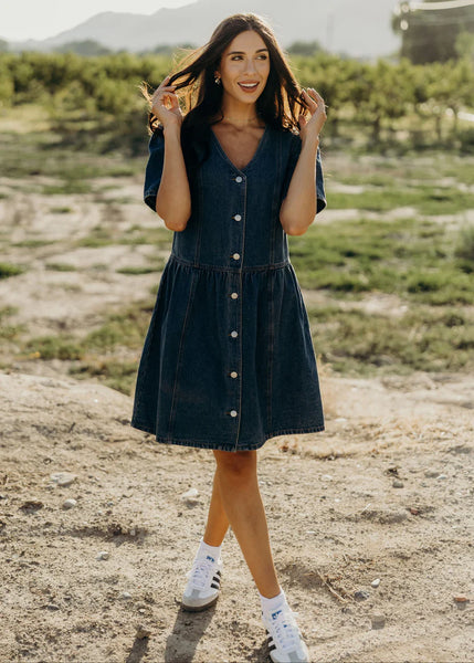 The Rayleigh Dress in Vintage Wash - Lulu Bella Boutique
