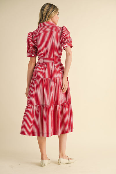 Collared Stripe Button Down Dress