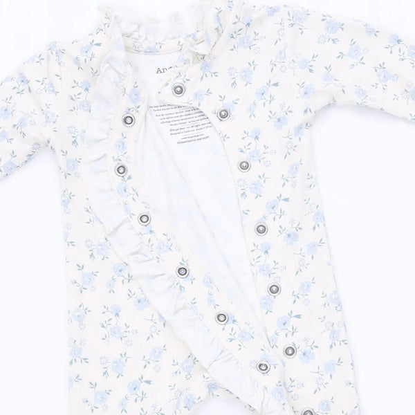 Rose Briar  Kimono Ruffle Snap Footie