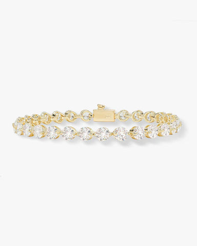 She's an Icon Tennis Bracelet Gold|White Diamondettes