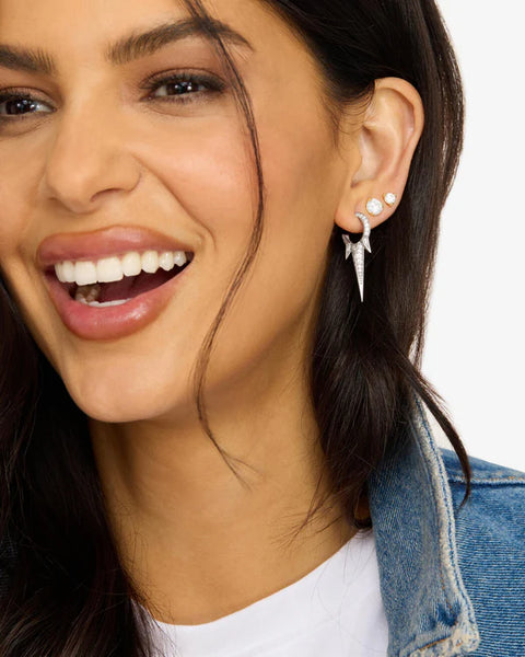 Gabriella Pavé Triple Spike Earrings - Lulu Bella Boutique