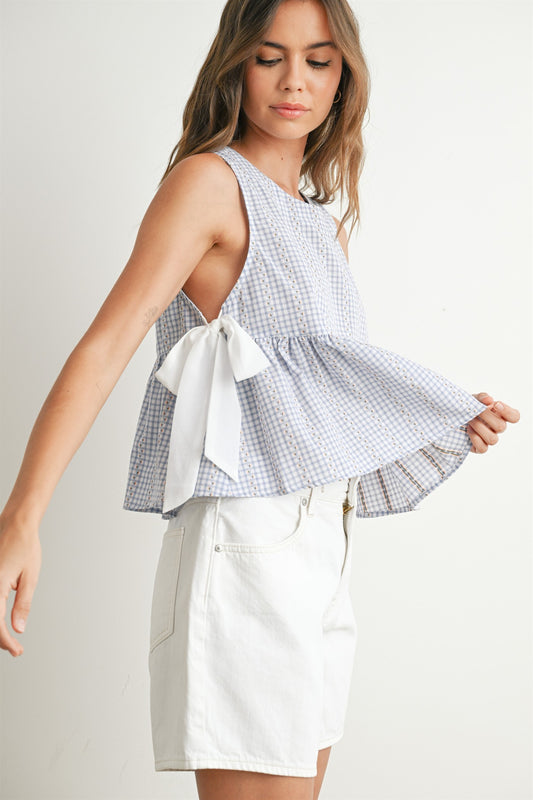 The Sky Meadow Peplum Top
