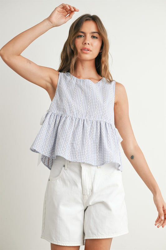 The Sky Meadow Peplum Top