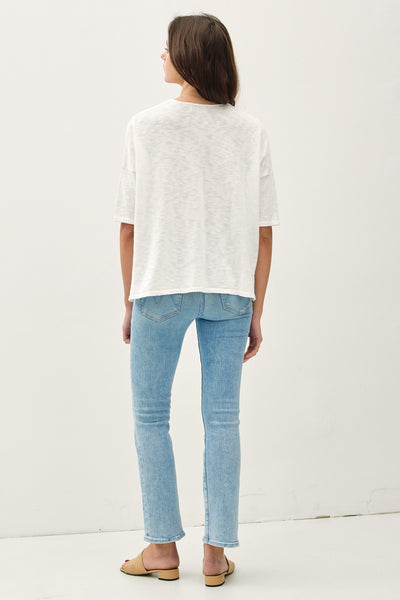 Cotton Slub V-neck Tee - Lulu Bella Boutique