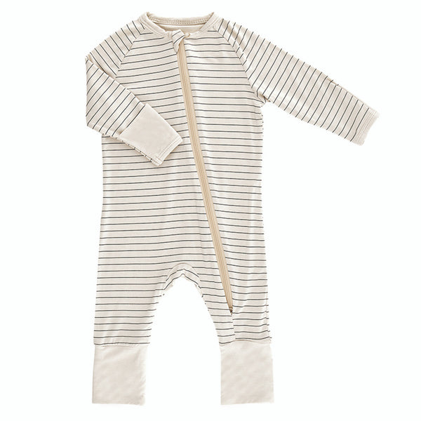 Striped Cozy Romper - Lulu Bella Boutique