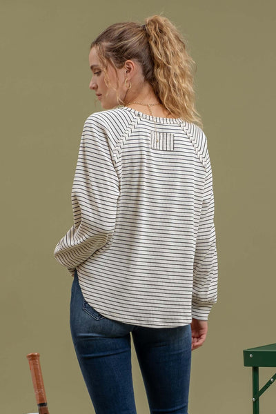 Striped Raglan Top