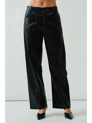 Super Soft Faux Leather Straight Pants