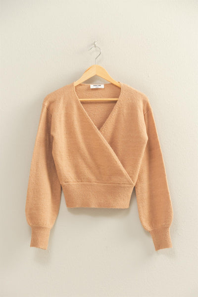 Surplice V Neck Sweater