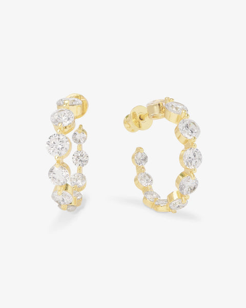 She's an Icon Hoops 1" Gold|White Diamondettes