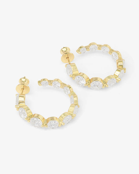 She's an Icon Hoops 1" Gold|White Diamondettes