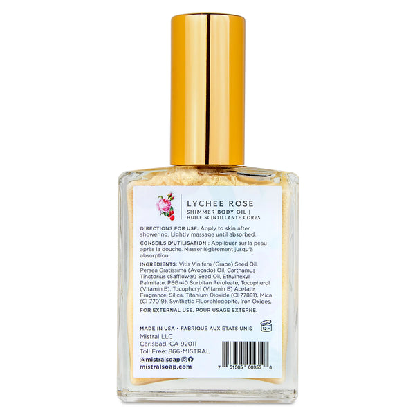 Luxe Shimmer Body Oil Lychee Rose - Lulu Bella Boutique