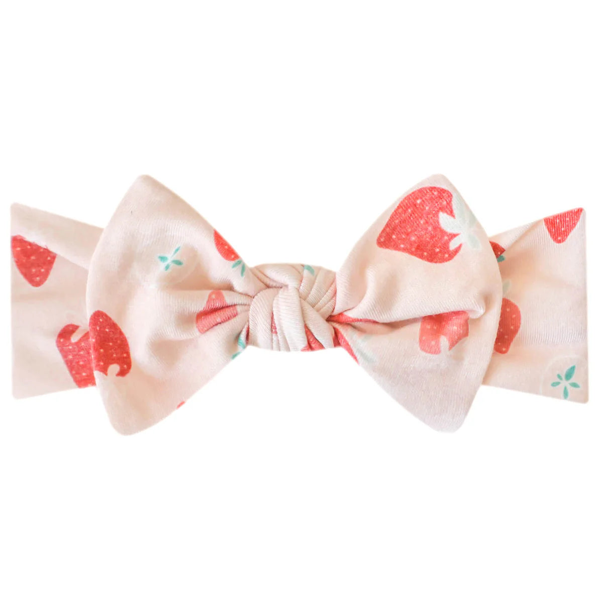 Knit Headband Bow in Strawberry