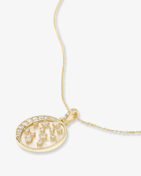 Sweet Dreams Medallion Gold|White Diamondettes