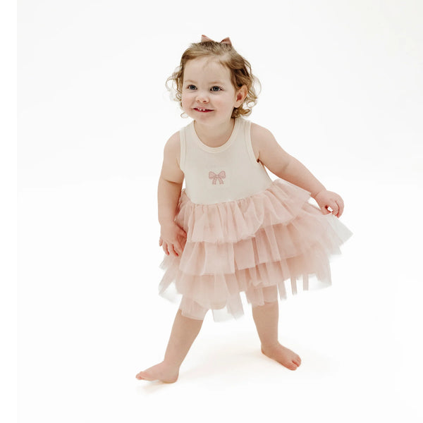 girl Layered Tulle Dress - Bows Tutu 3T Angel Dear girl Layered Tulle Dress - Bows Tutu 3T Angel Dear