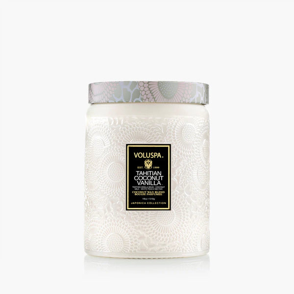 Tahitian Coconut Vanilla Large Jar Candle - Lulu Bella Boutique
