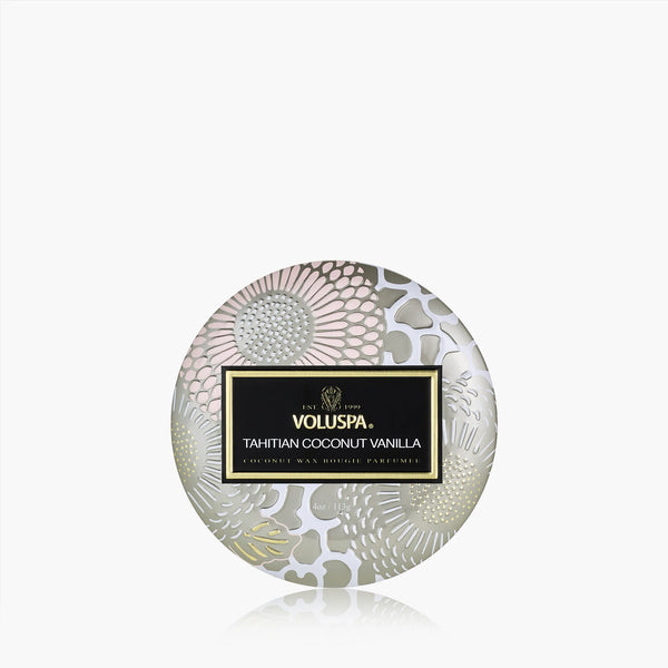 Tahitian Coconut Vanilla Mini Tin Candle - Lulu Bella Boutique