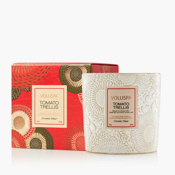 Tomato Trellis Ceramic Luxe Classic Candle