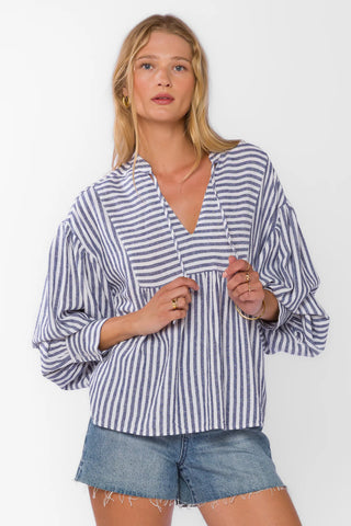 Vince Blue Stripe Top