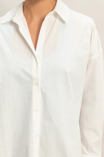 Button Down Poplin Shirt - Lulu Bella Boutique