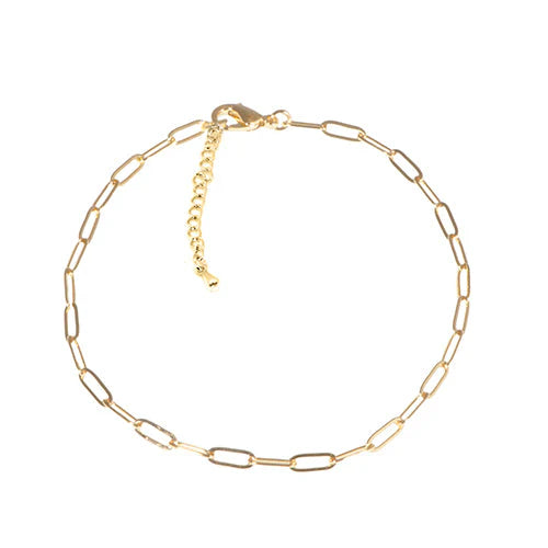Paperclip Chain Anklet - Lulu Bella Boutique