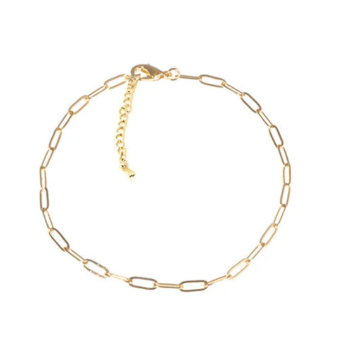 Paperclip Chain Anklet - Lulu Bella Boutique