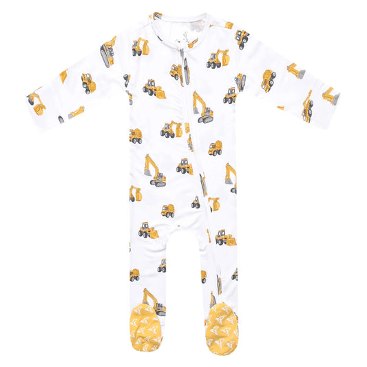 Bamboo Zip-Up Footie in Dozer