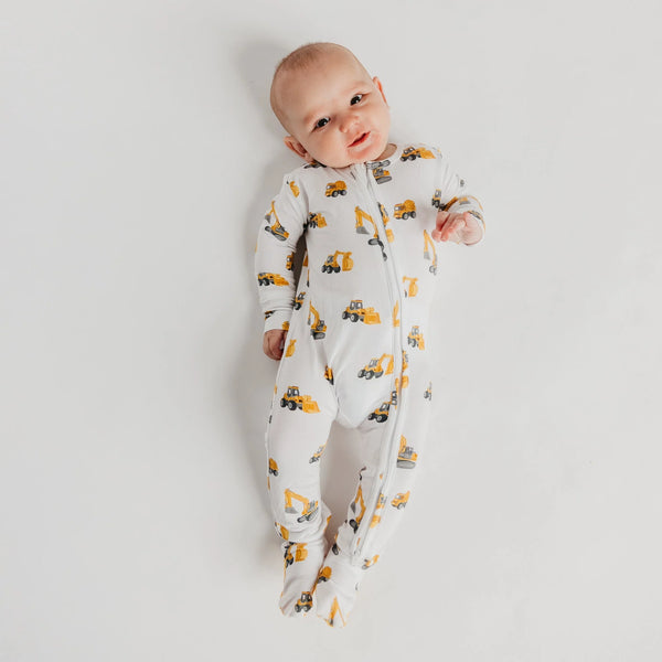 Bamboo Zip-Up Footie in Dozer