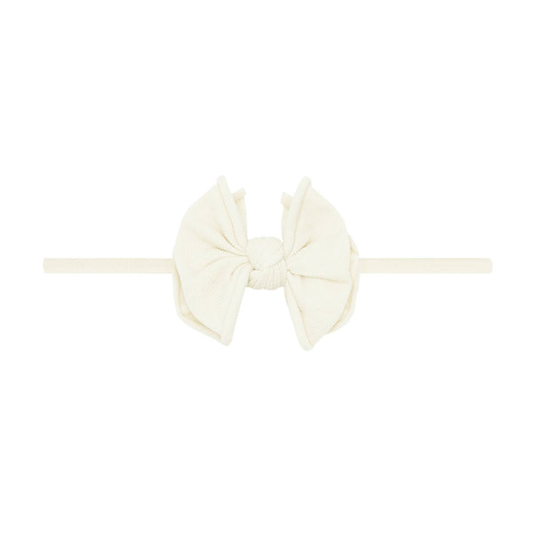 Baby Bling® Baby FAB® Skinny soft nylon bow headband: Sage - Lulu Bella Boutique