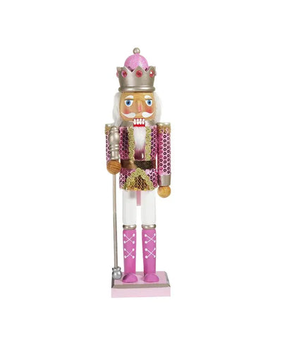 15"WOODEN PINK NUTCRACKER