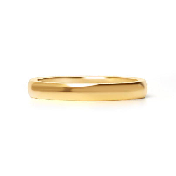 Stainless Steel Blank Gold Ring: 8 / 4mm