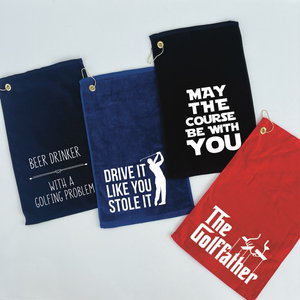 Hilarious Golf Towels (Set I): Red / The Golffather - Lulu Bella Boutique